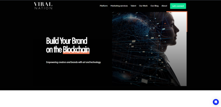 ViralNation NFT influencer marketing homepage