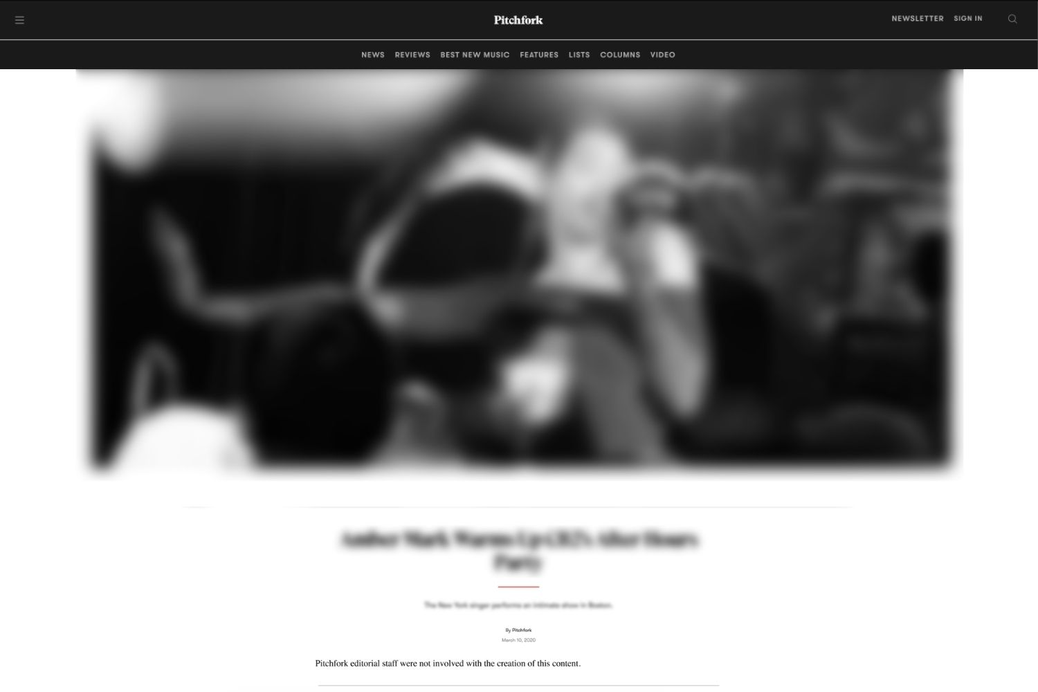 Sample Pitchfork placement by Baden Bower